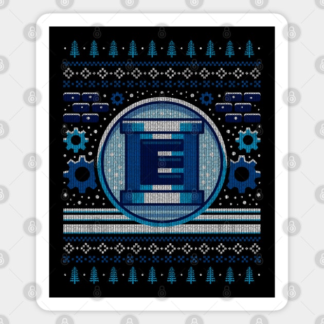 E Tank Ugly Sweater Magnet by Lagelantee